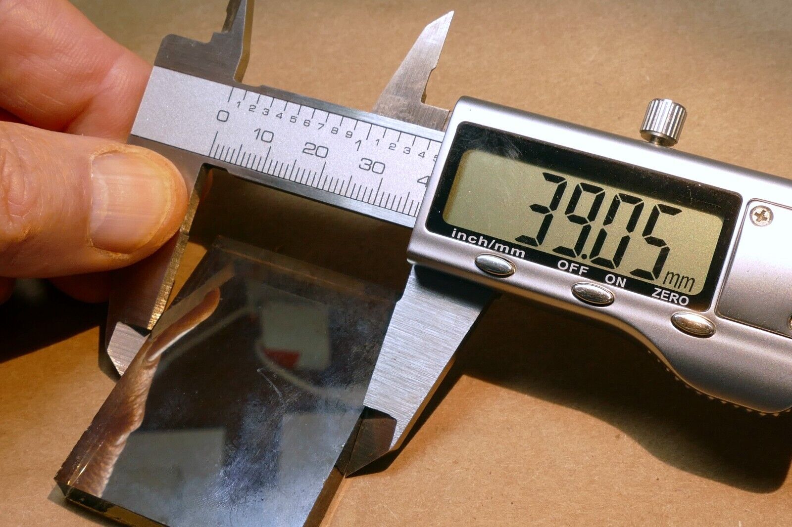1.5X2" Diameter 0.25" thick First Surface 50% Semi-Transparent Mirror