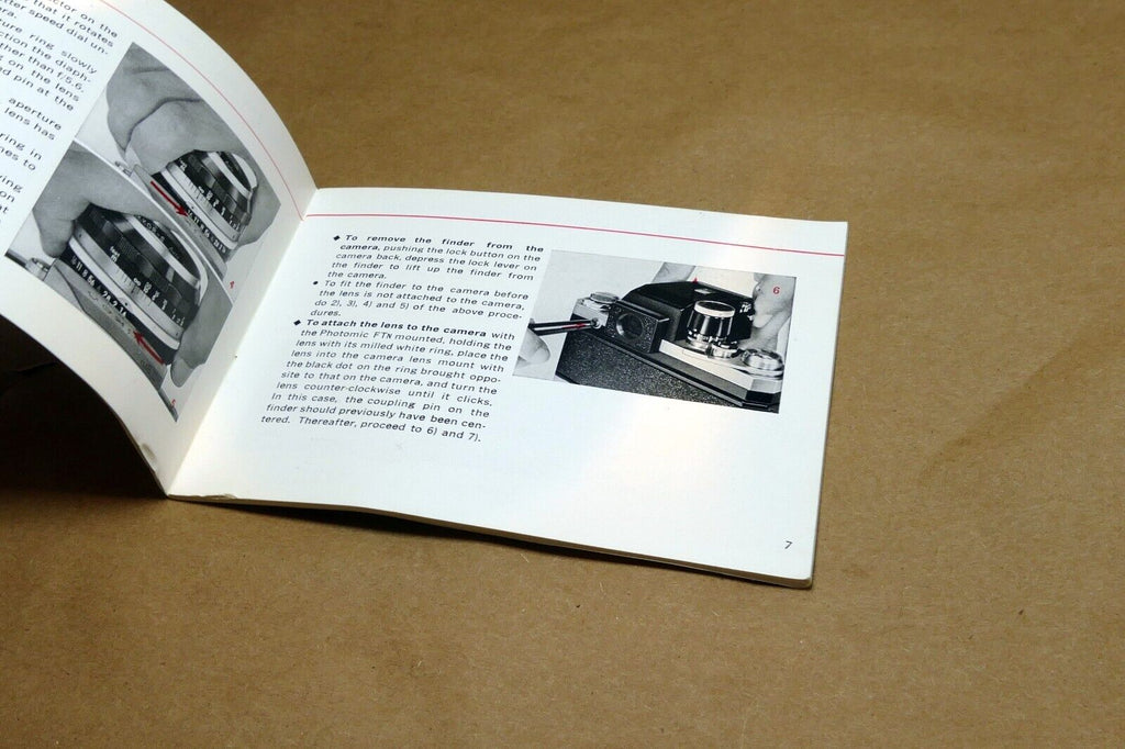 Nikon Photomic FTn finder prism Photo Guide camera instruction