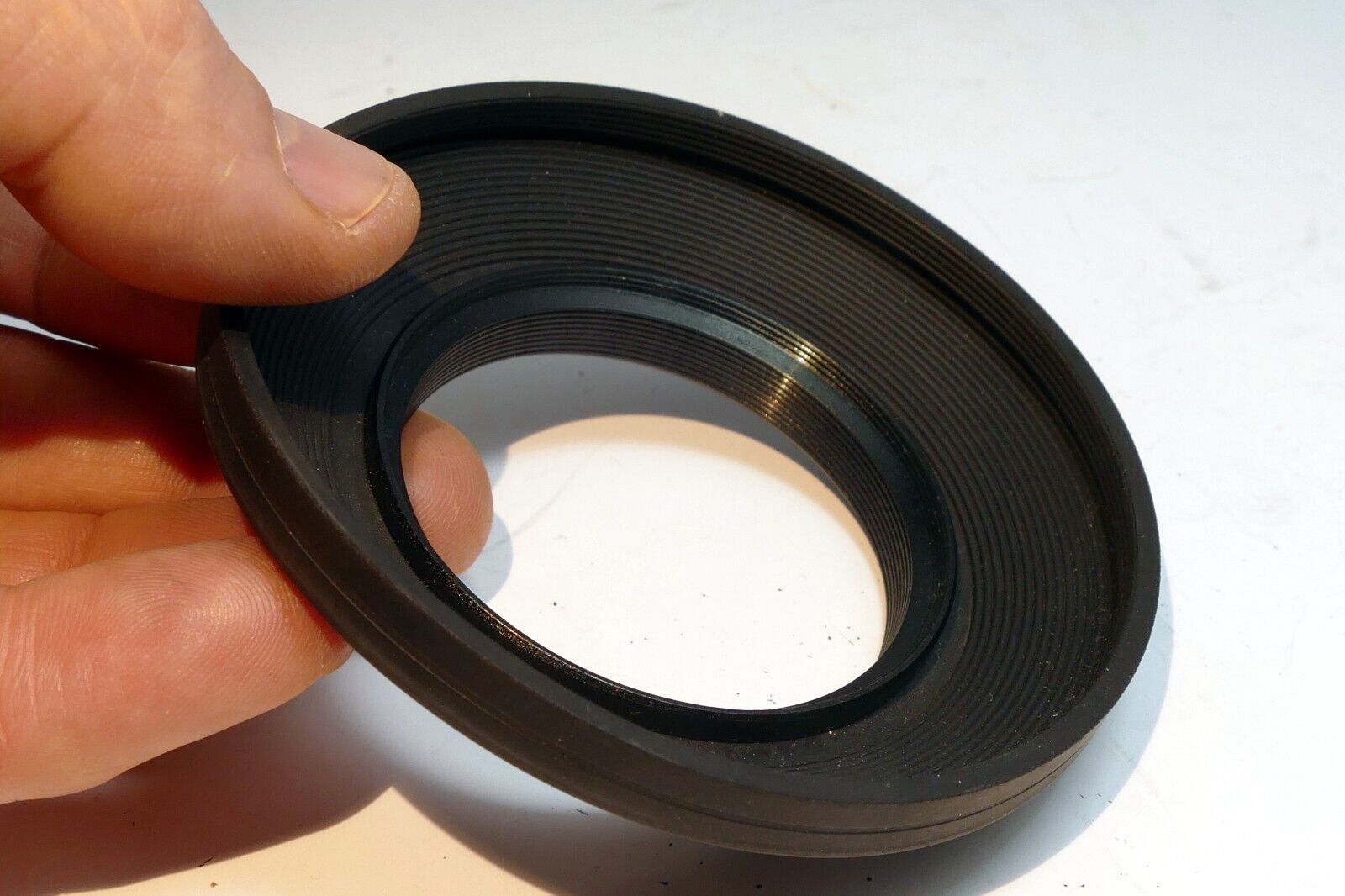 55mm Rubber  Lens Hood Shade Single threaded for wide angle 28mm f3.5