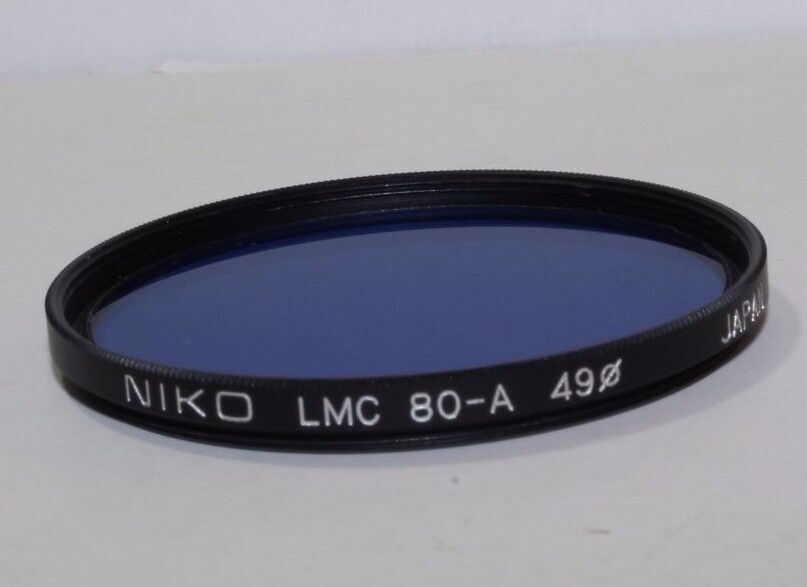 Lens Filter: Blue Niko LMC 80-A 49mm Japan   Shipping is free worldwide