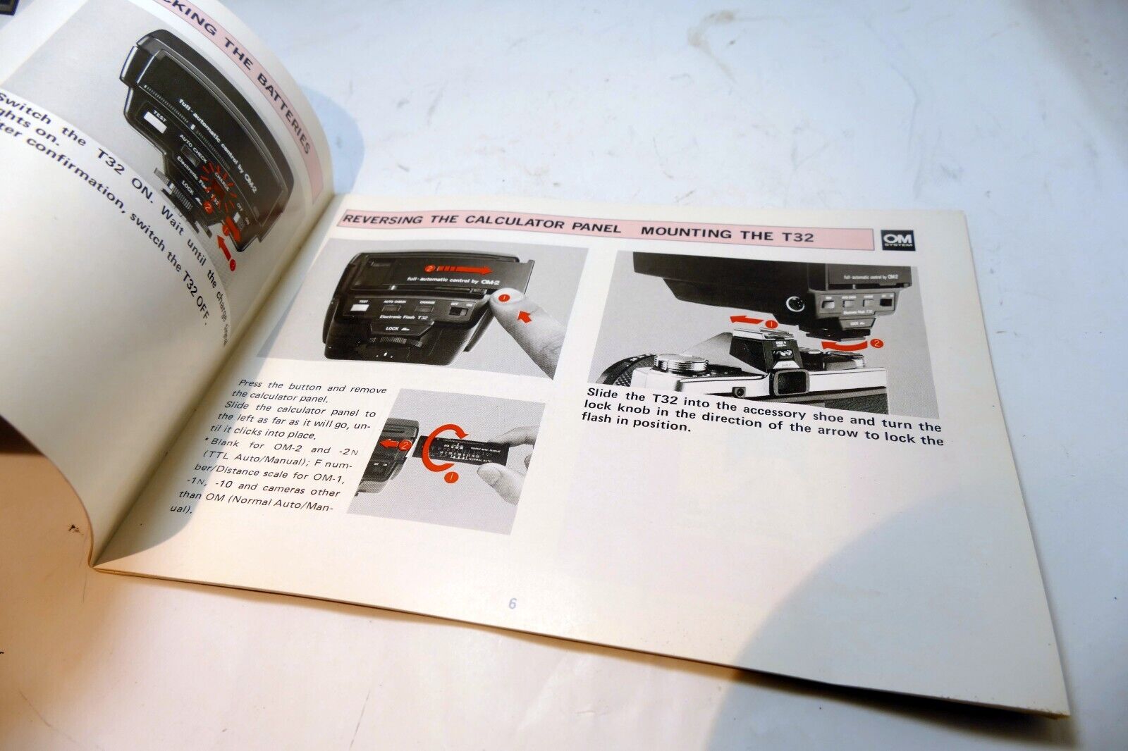 Olympus OM T32 Flash Operating User's Guide English EN Owners Manual Instruction