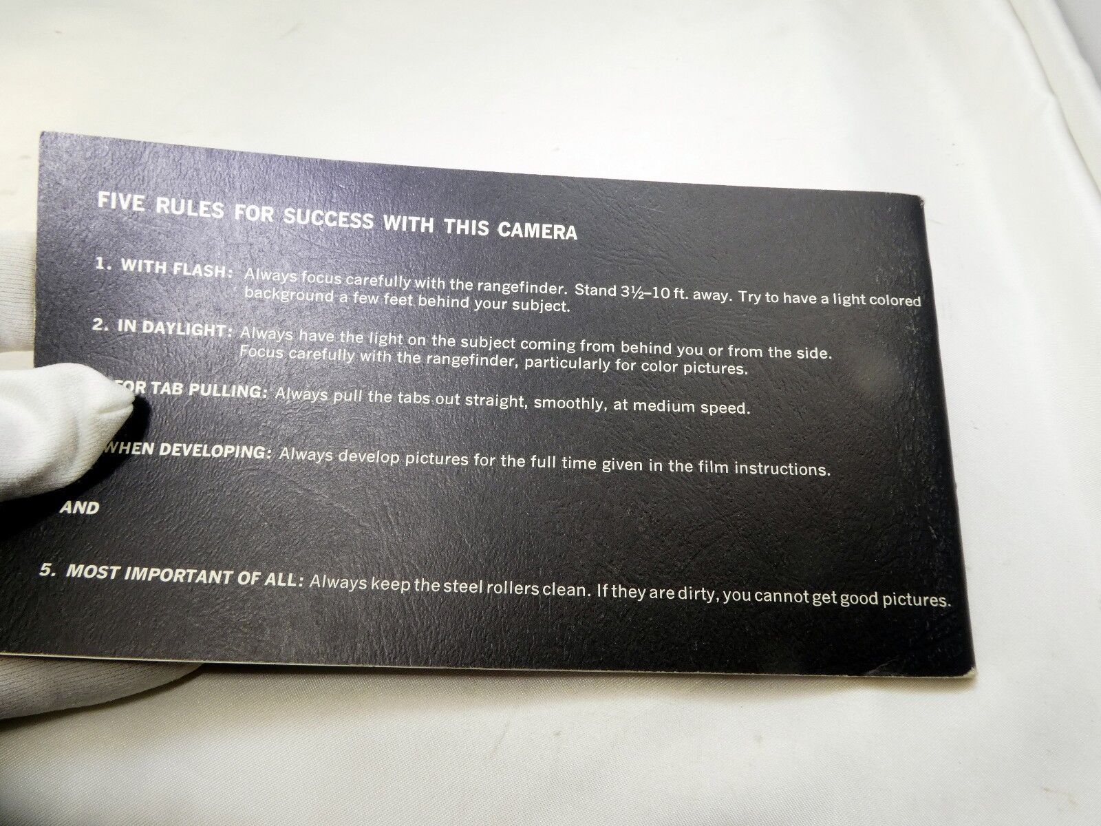 Polaroid 360 Land  Camera  instructions Guide Manual English