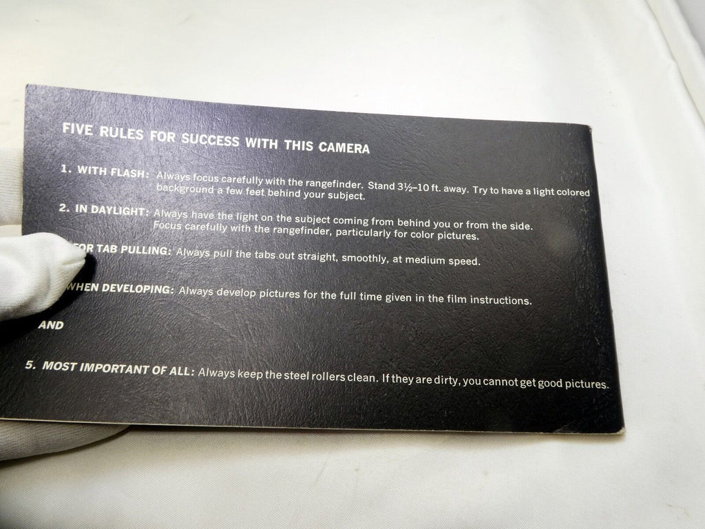 Polaroid 360 Land  Camera  instructions Guide Manual English