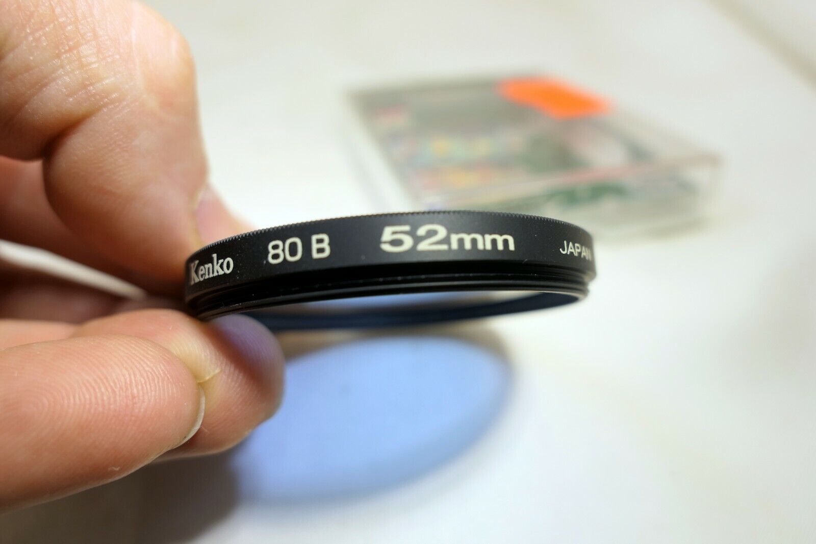 Kenko 52mm 80B Blue  Lens Filter screw in type boxed - Mint condition