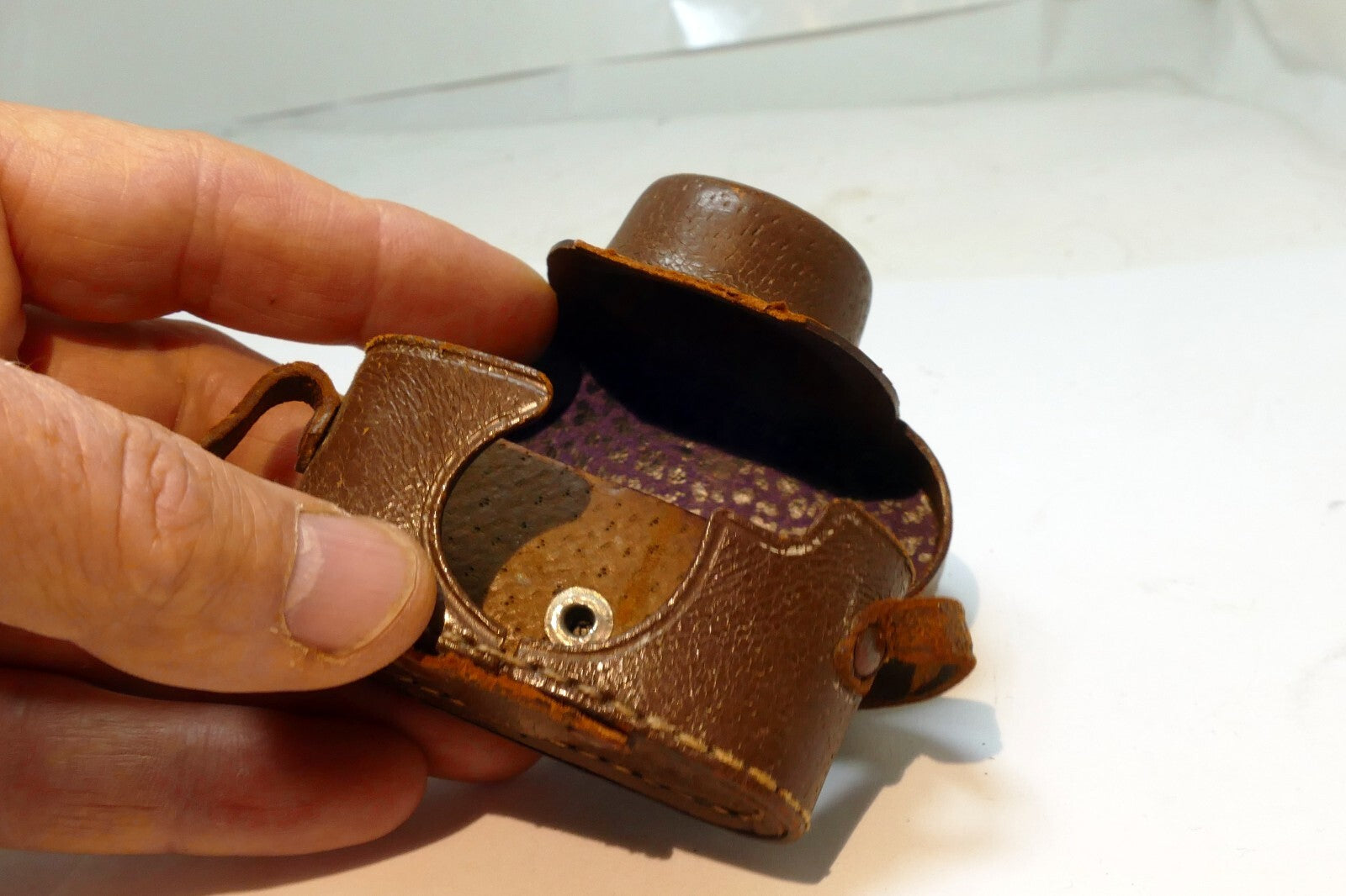 Leather Camera Case for Rubix 16mm camera miniature vintage