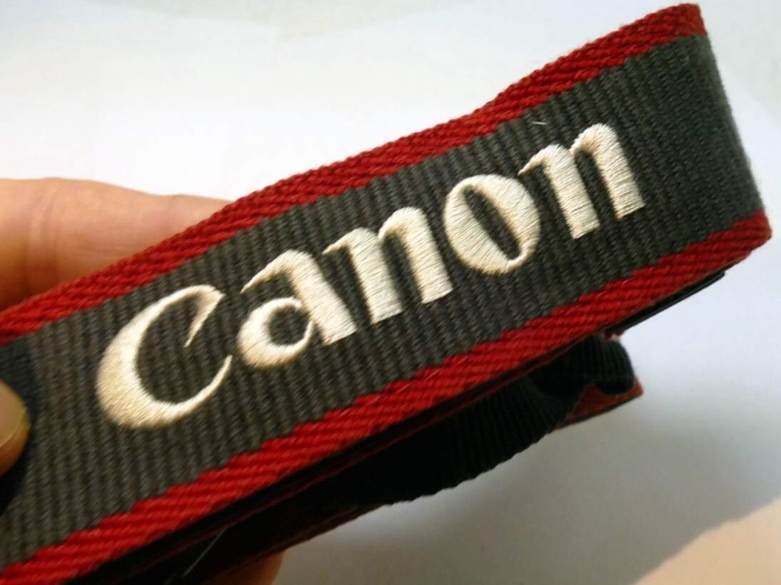 Canon EOS Digital Rebel Camera Neck Shoulder Strap Gray/Red - Genuine