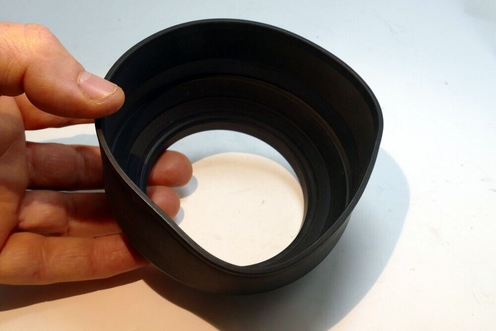77mm Rubber Lens Hood Shade threaded telephoto with red ring