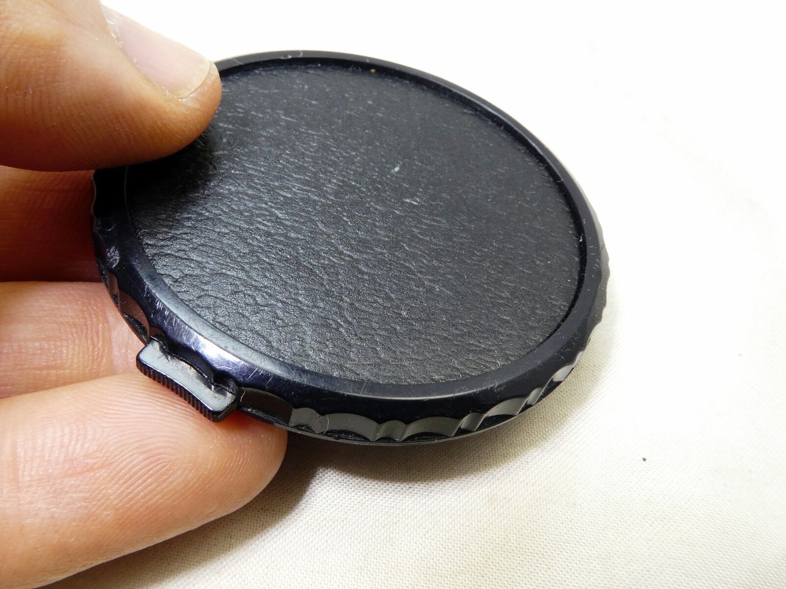 55mm Lens Front Cap Black Plastic  Black made in Japan