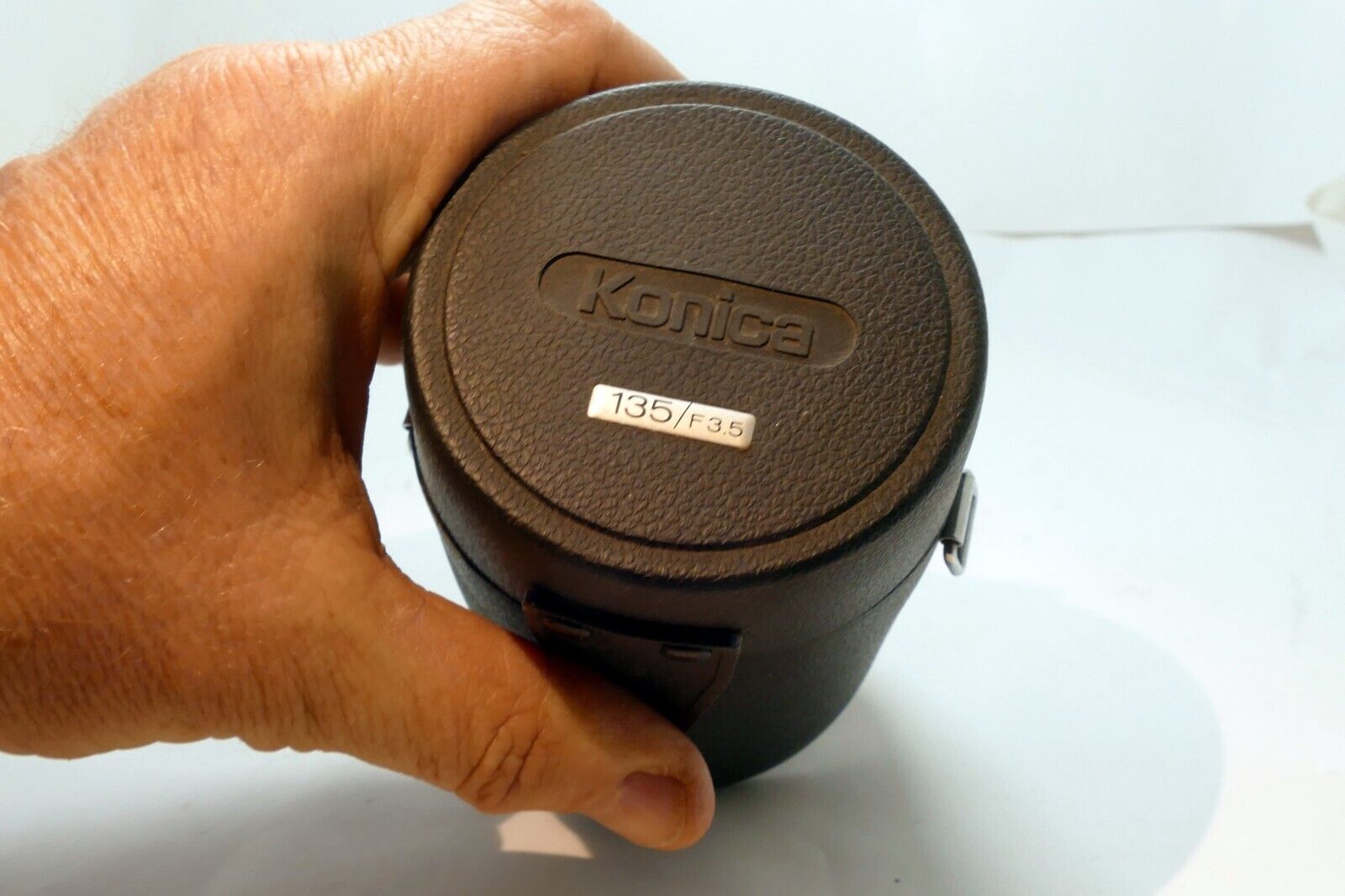 Konica Hexanon 135mm f3.5 AR lens empty Hard case for genuine OEM vintage