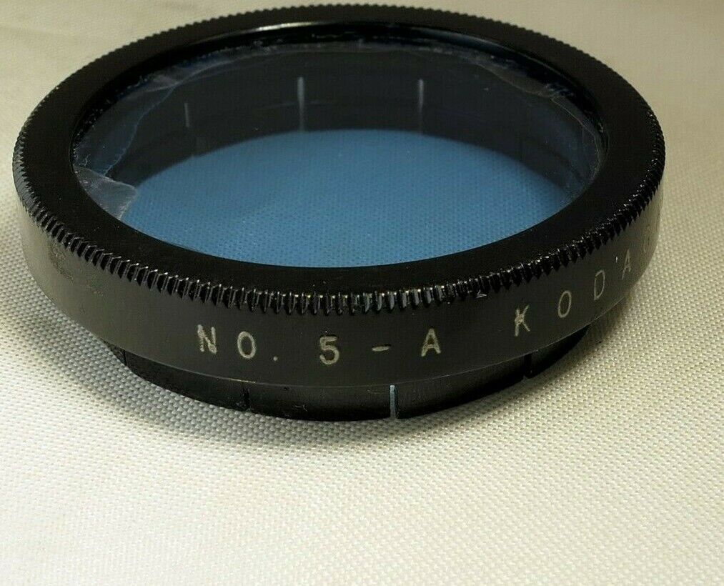 Kodak No 5 A Kodachrome Filter for Photo Flood  slip on type 34mm OD Light Blue