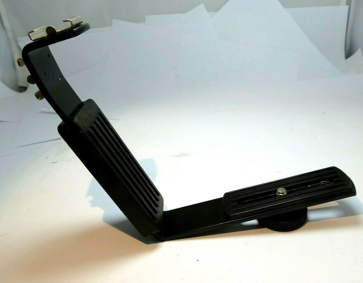 Left Hand Flash adapter bracket for camera for  two flashes double dual