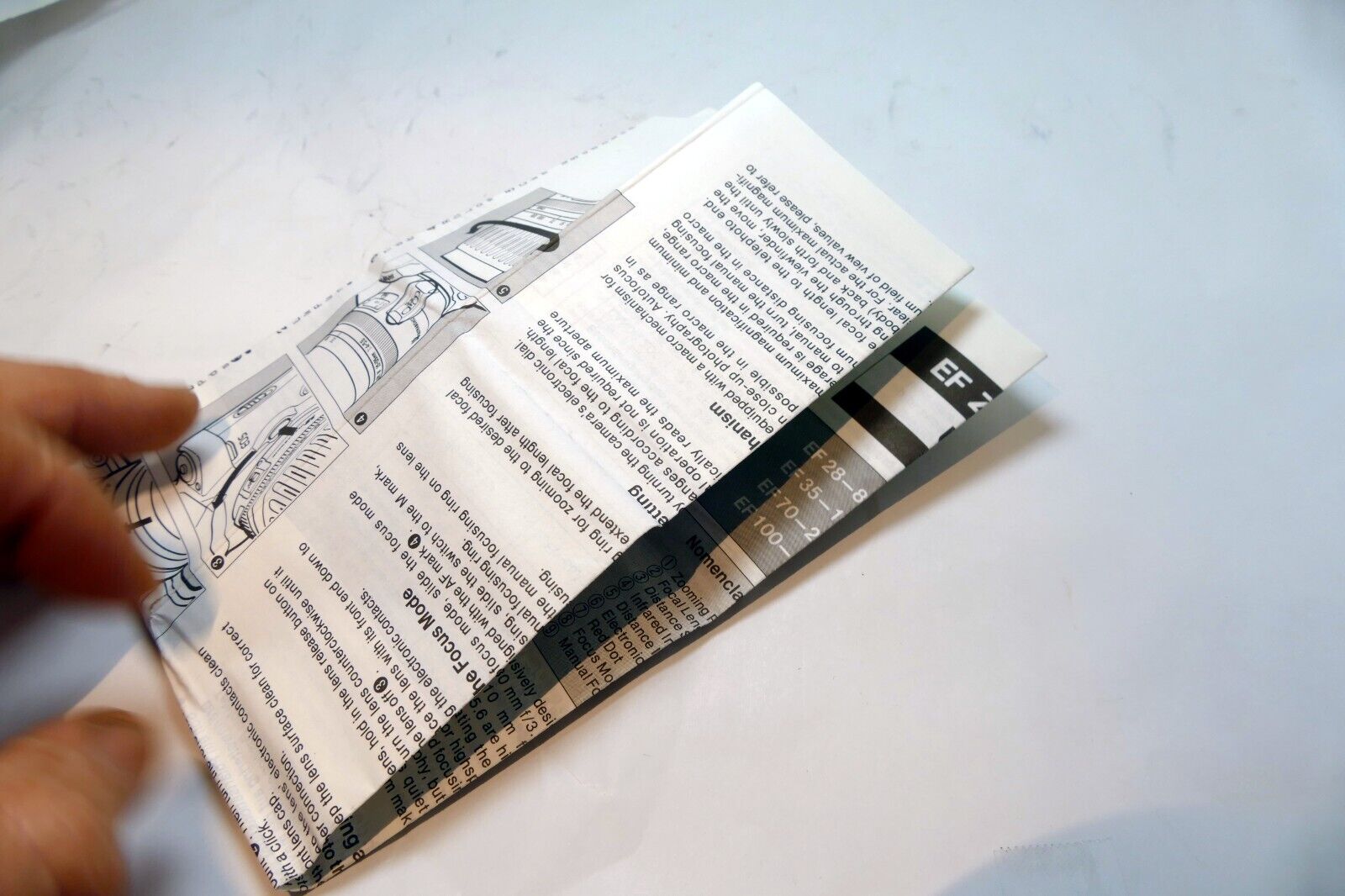 Canon 28-80mm 70-210mm 100-300mm EF Lens Instruction Guide E English J G S