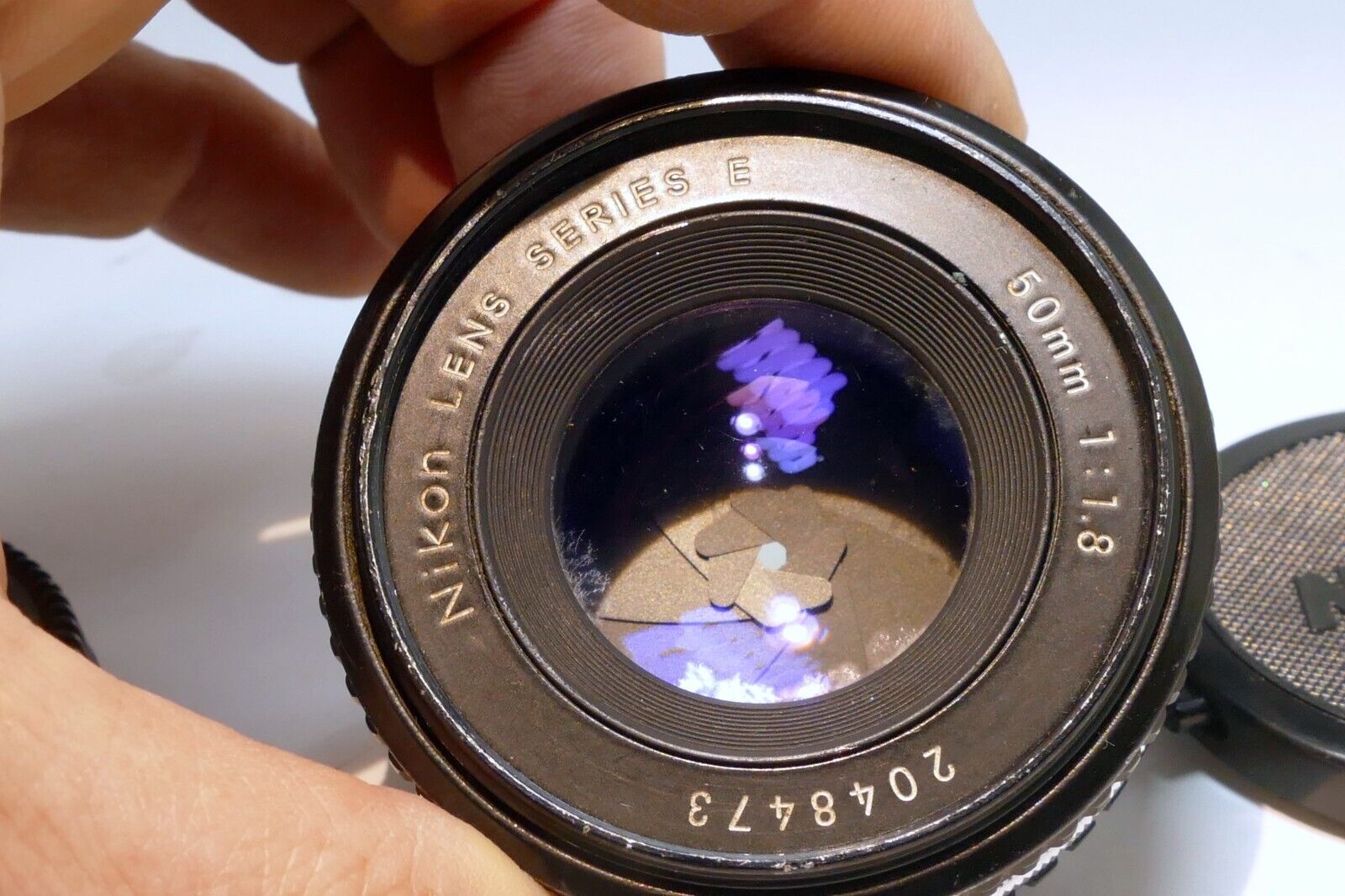 Nikon E series 50mm f1.8 Ai-s Lens prime pancake with little bit of fungus