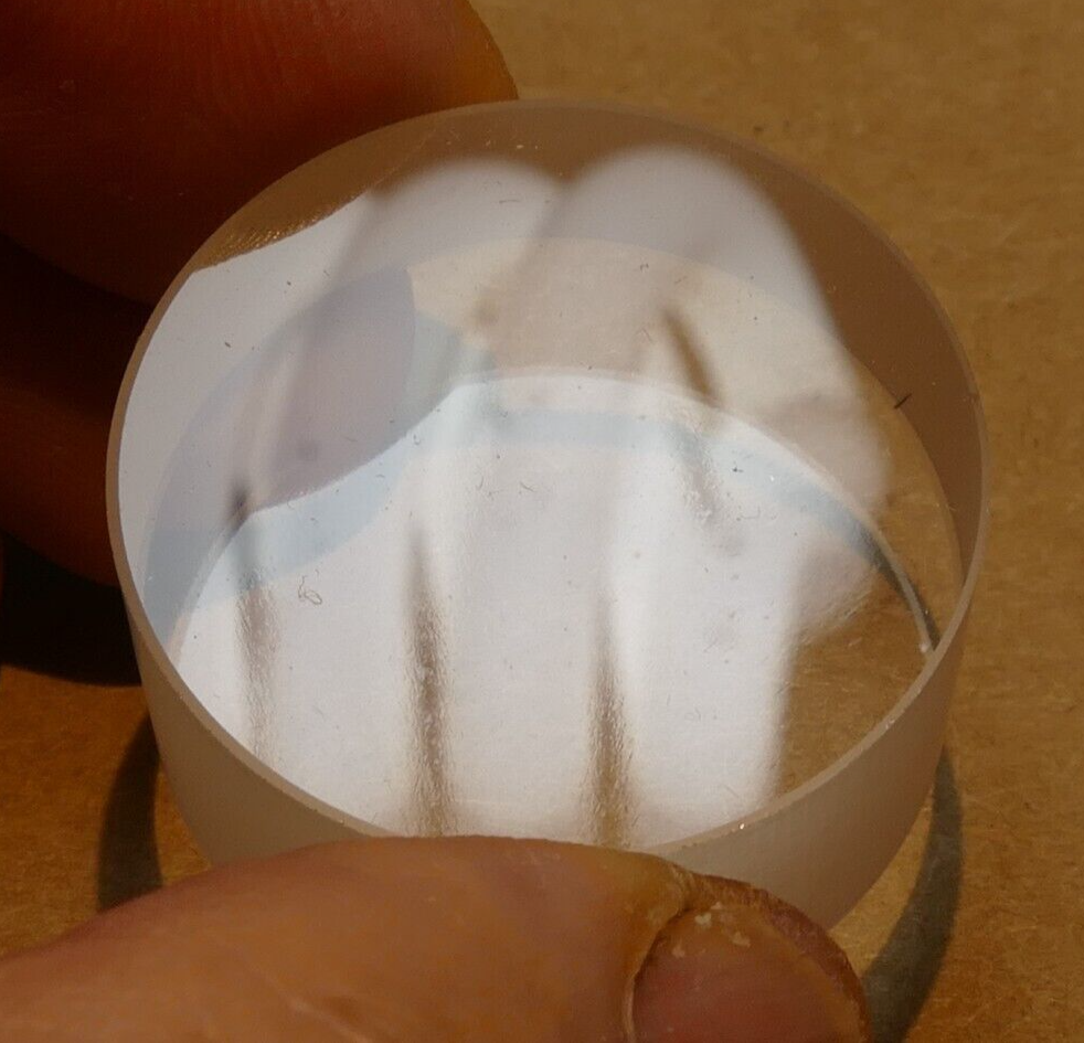 Quartz Optical Flat PP : 1.25" Diameter 5/8" thick 1/4 Wave Ibid  16X32mm