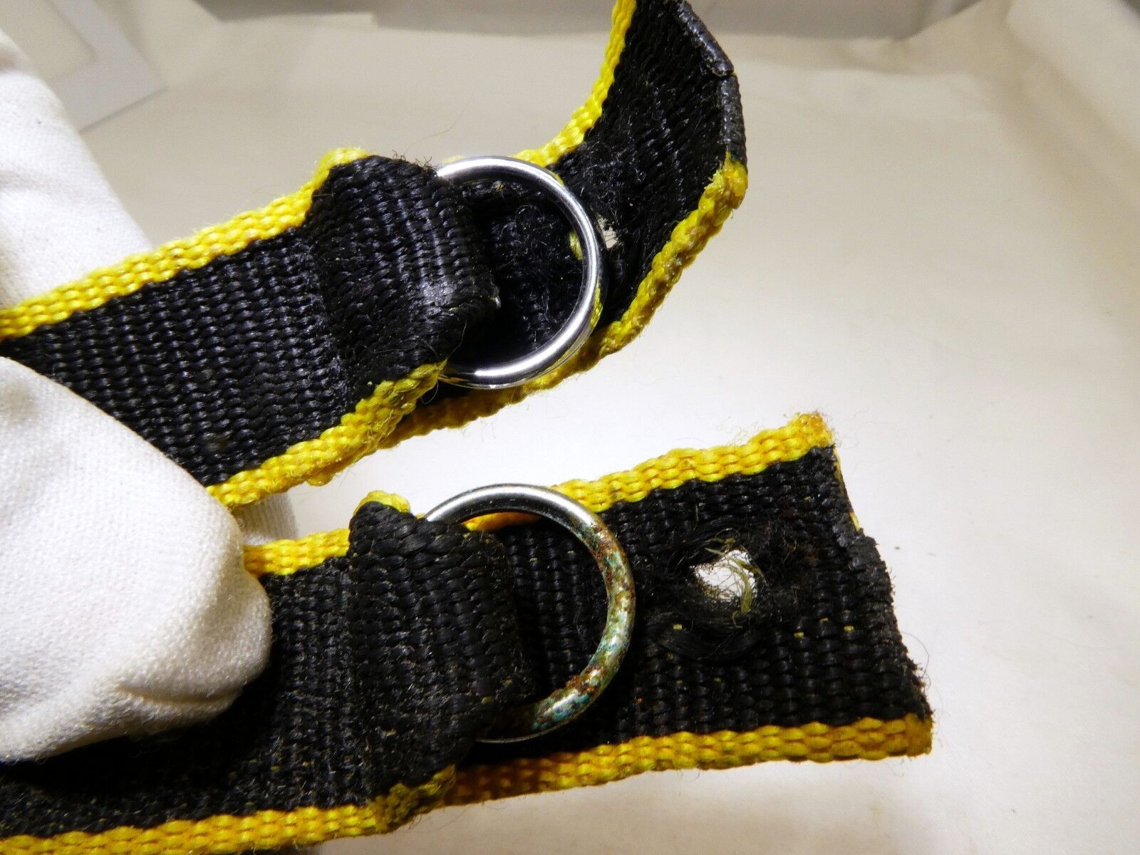 Camera Strap Yellow Black Leather 1.5"  Wide FE FE2 FM2n quick release 