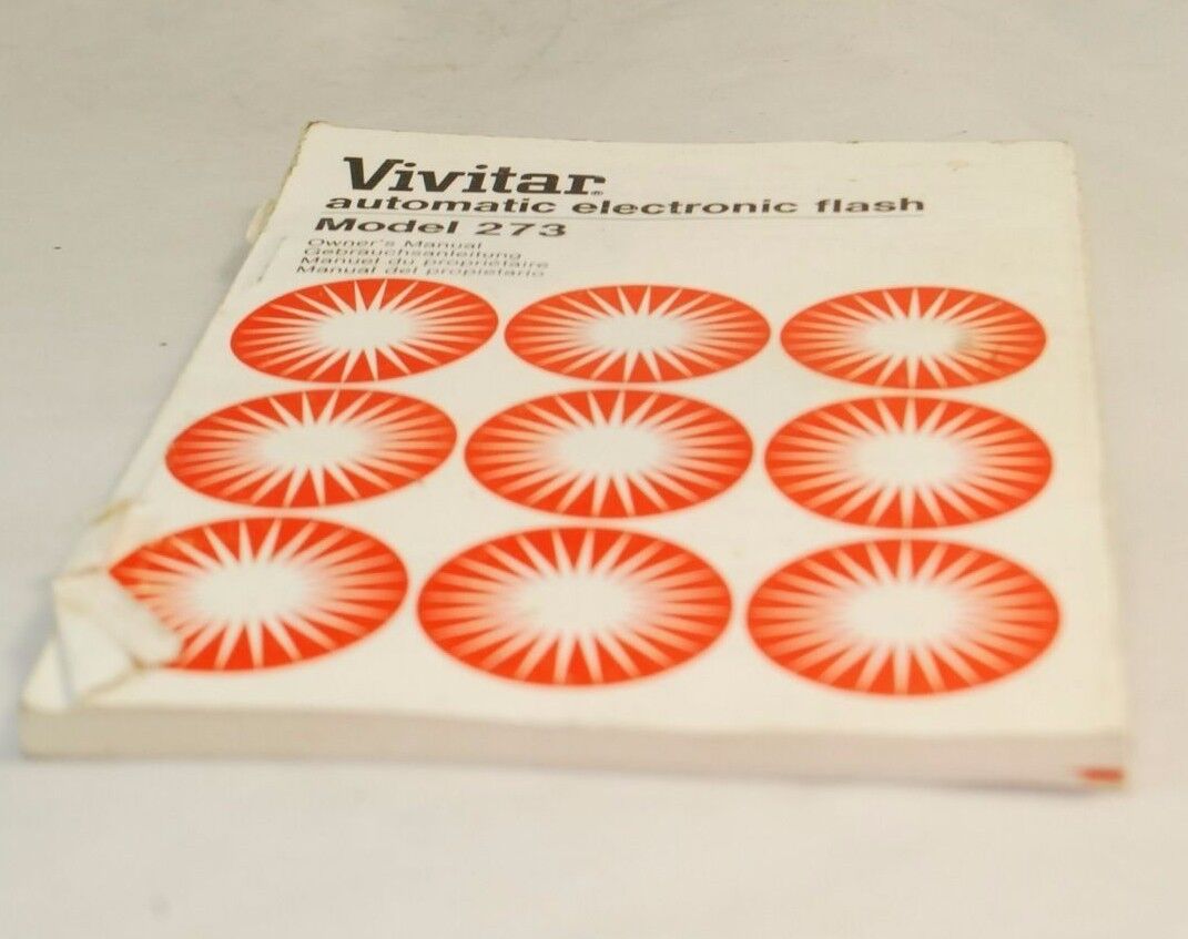 Vivitar Automatic Electronic Flash Model 237 Owner's Manual Camera guide 7115058