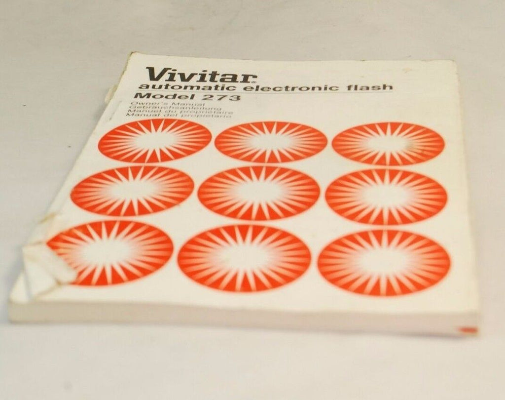 Vivitar Automatic Electronic Flash Model 237 Owner's Manual Camera guide 7115058