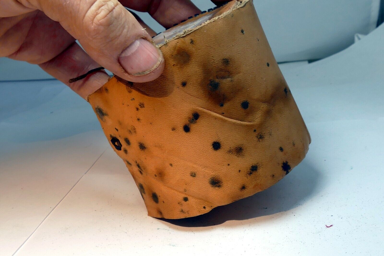 Handmade Hard lens case 2.5X3" 28mm f3.5 50mm f1.8 lens (wild west) leather