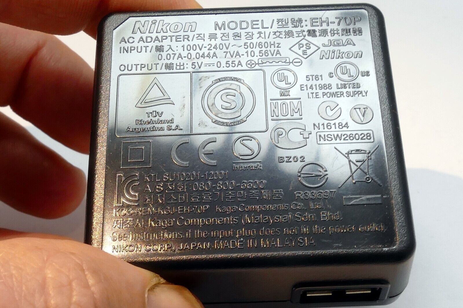 Nikon EH-70P AC USB charger adapter Genuine OEM US plug