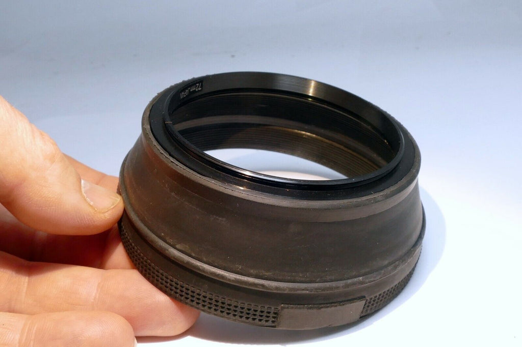 72mm rubber Lens Hood Shade screw in double  threaded for 400mm telephoto