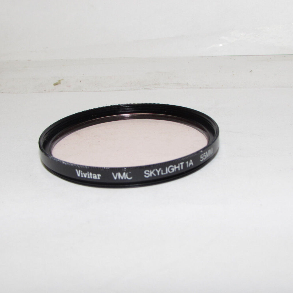 Used Vivitar VMC Skylight 1A 55mm Lens Filter Made in USA (coating damaged)