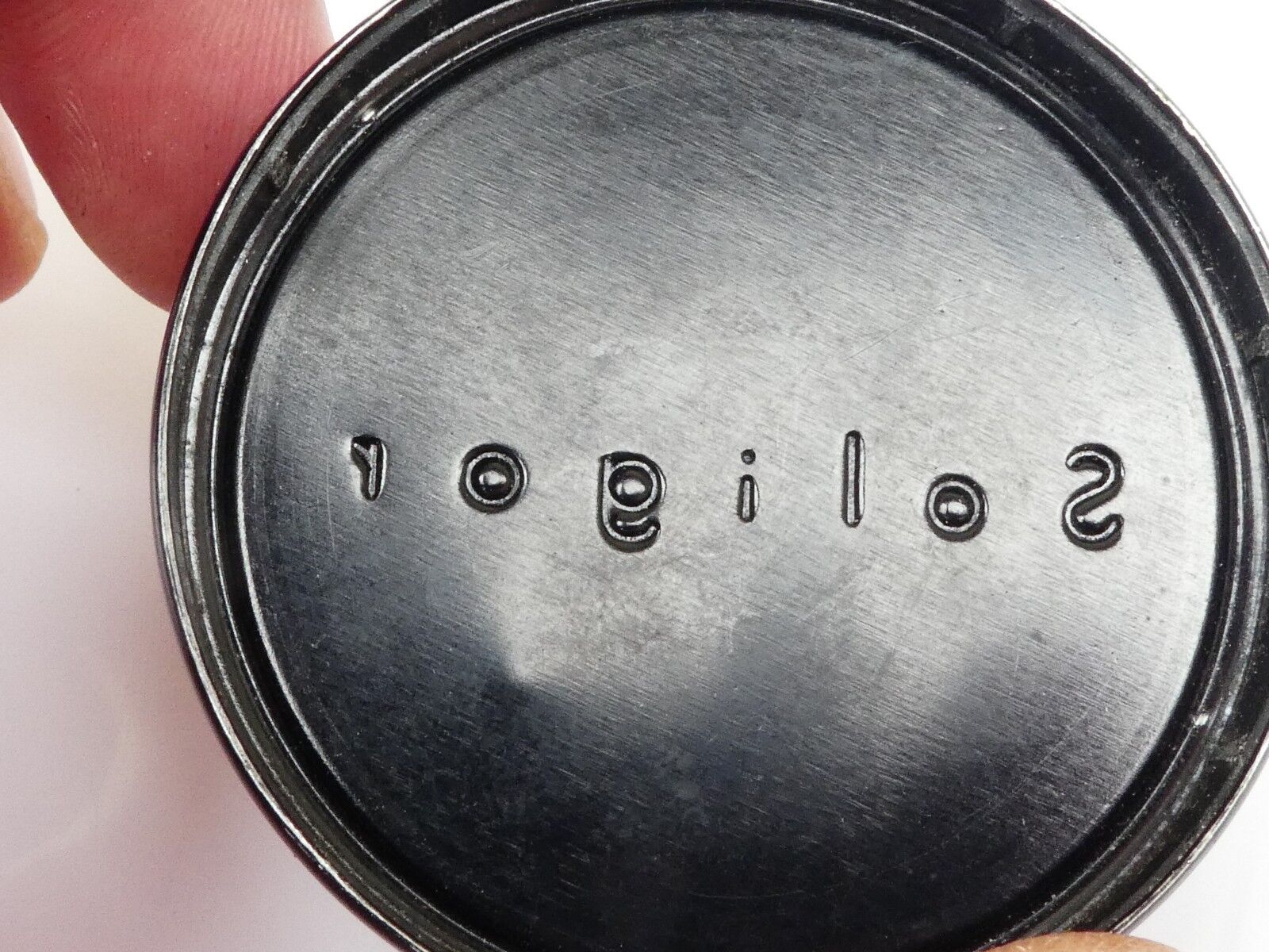 Used Soligor 49mm Lens Front Cap Black slip-on type metal