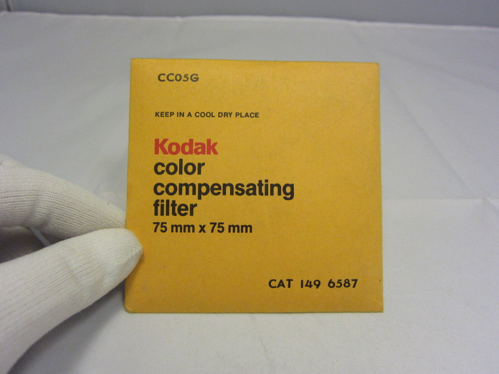 Vintage KODAK color compensating Filter 75mm x 75mm CC05G 6318033