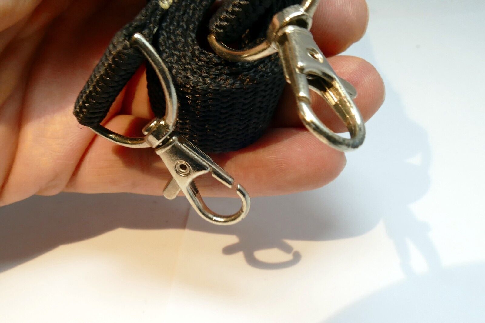 Shoulder Strap 2.5cm wide Neck for camera case bag snap on clips metal