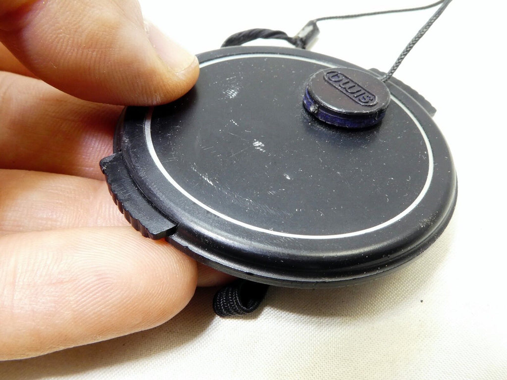 58mm Lens Front Cap w/ Keeper String  Black made in Japan