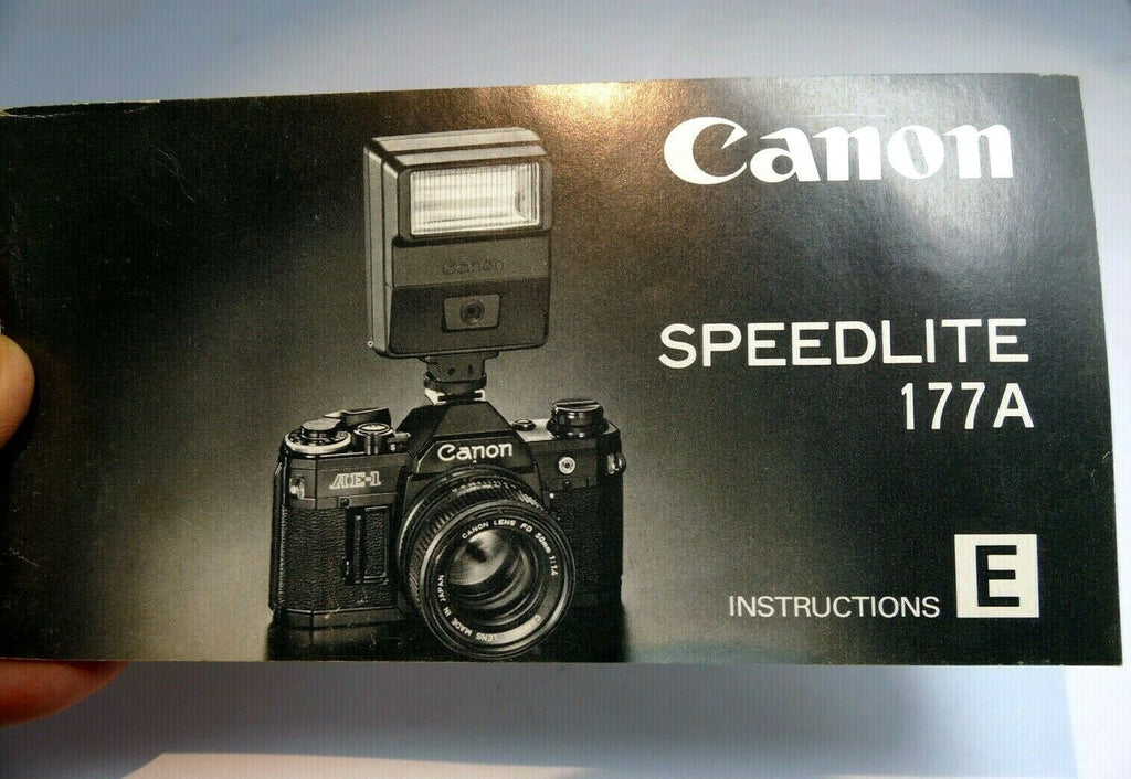 Canon Speedlight 177A flash Instructions manual Guide English E