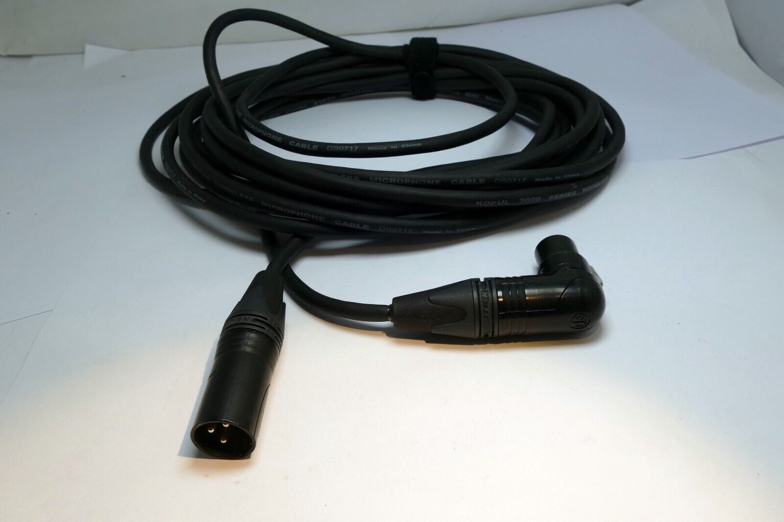 XLR M-F Male to Female 3 pin Audio Cable  20 feet extension adapter 90 deegree