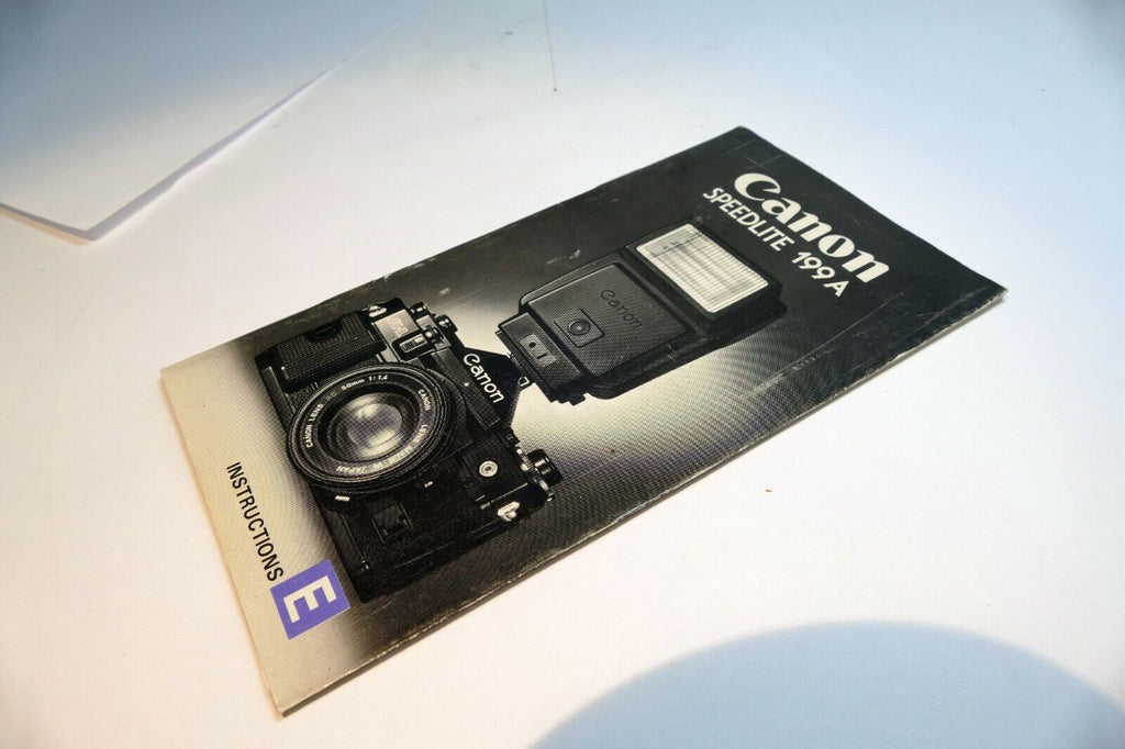 Canon Speedlite 199A  flash Instruction Guide Manual English En E