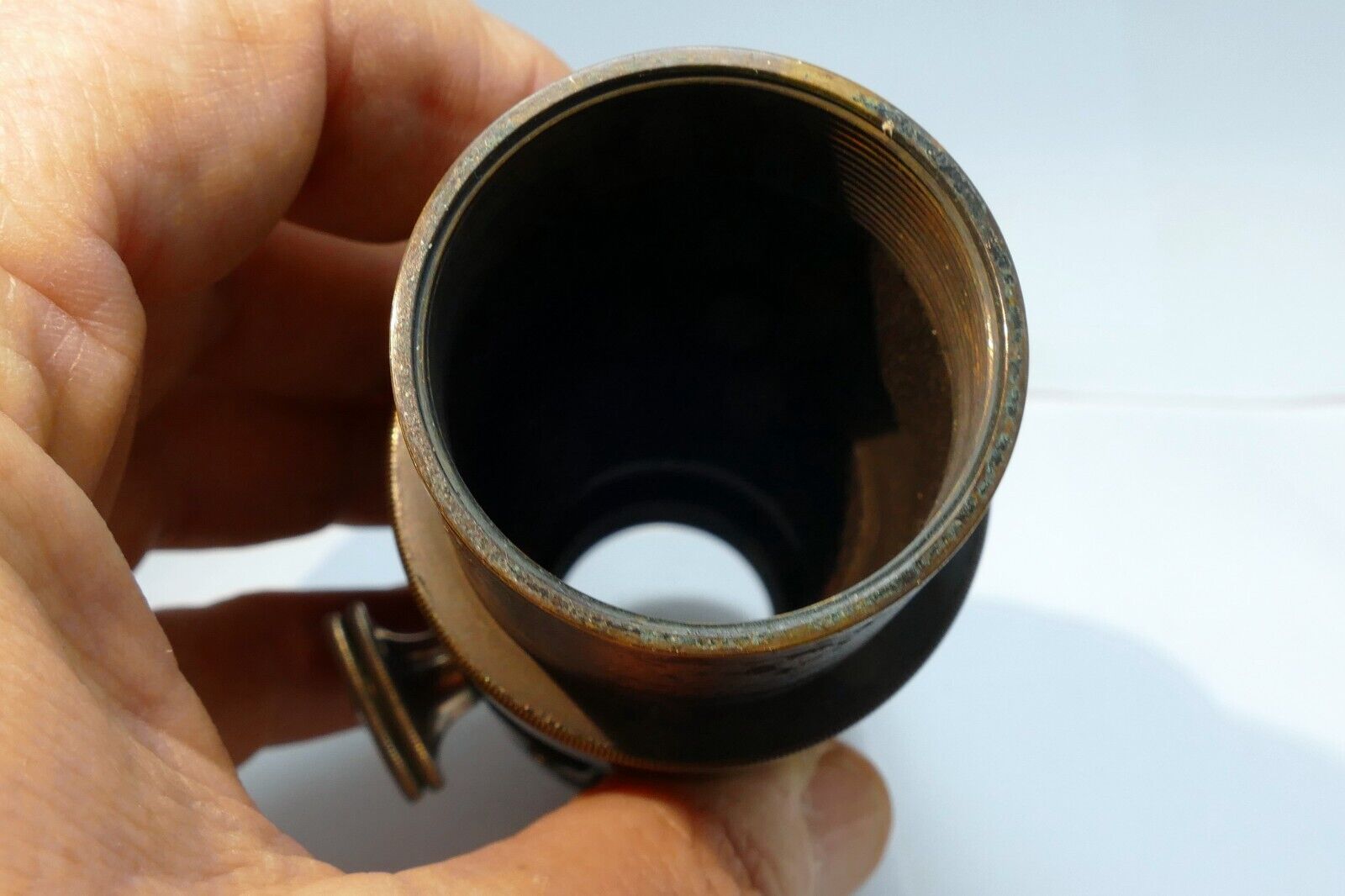 Goerz Berlin 60mm Tele Lens brass lens with focusing tube IIIa