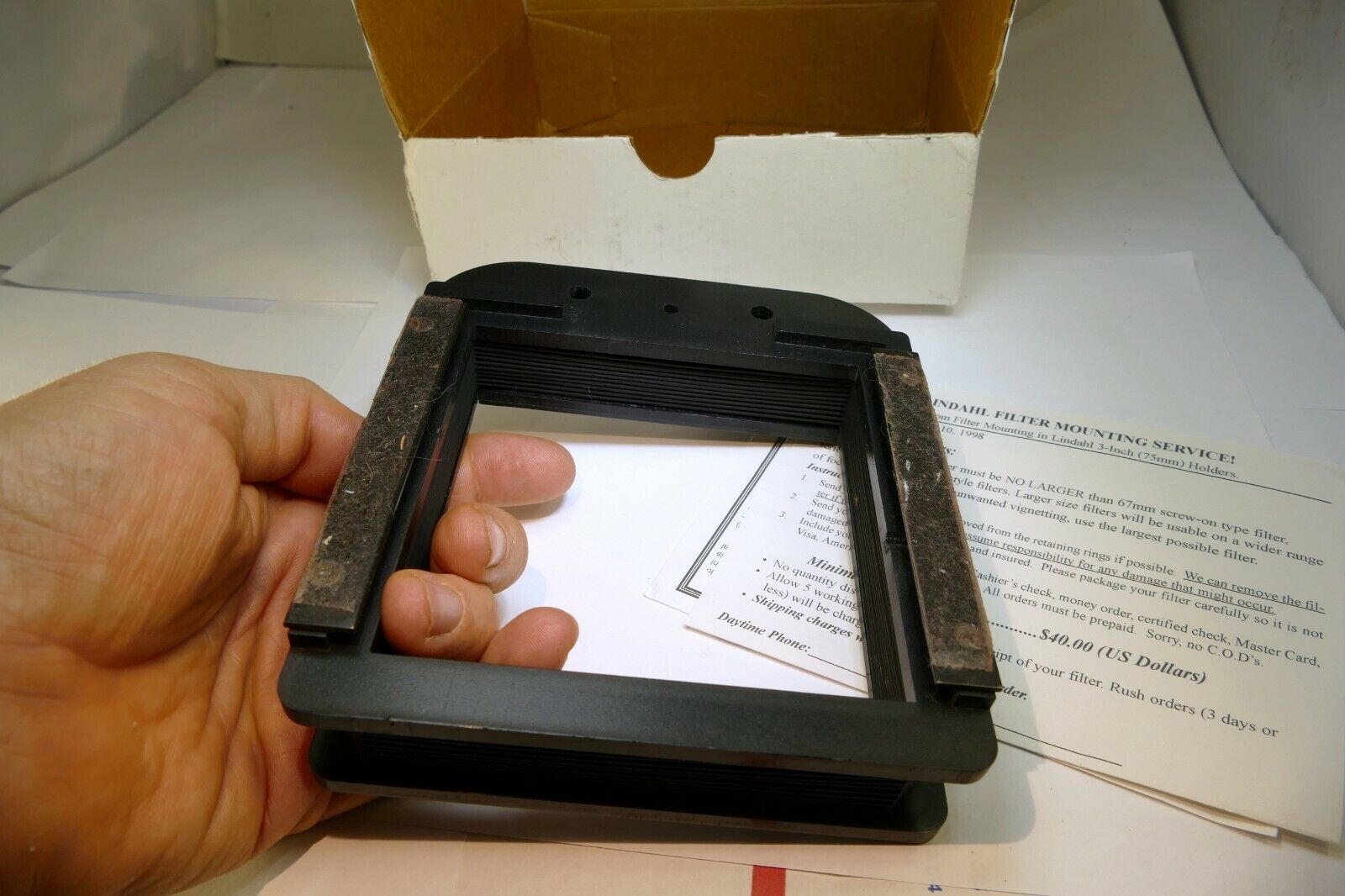 LINDALH Auxialiary Bellows lens Hood 43.1500 Bell-O-Shade