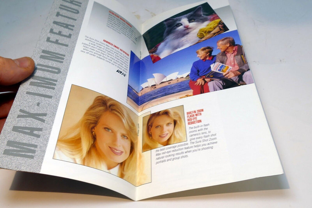 Canon Sure Shot Zoom Max Camera 35mm Brochure 1993 advertisement add