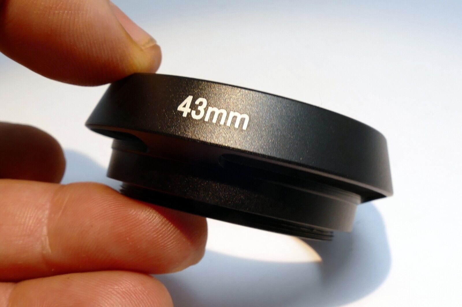Metal Lens Hood 43mm Screw in Shadedouble  threaded vented