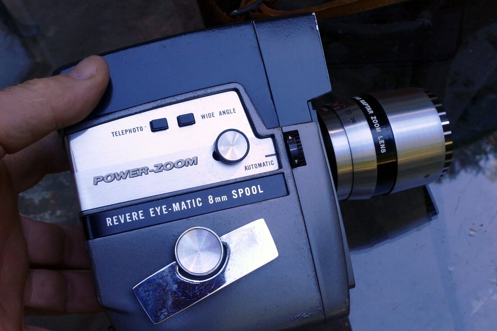 Revere 8 Eye-Matic 8mm Model 143 Power Zoom Camera w/ Raptar Lens -  PARTS AS IS