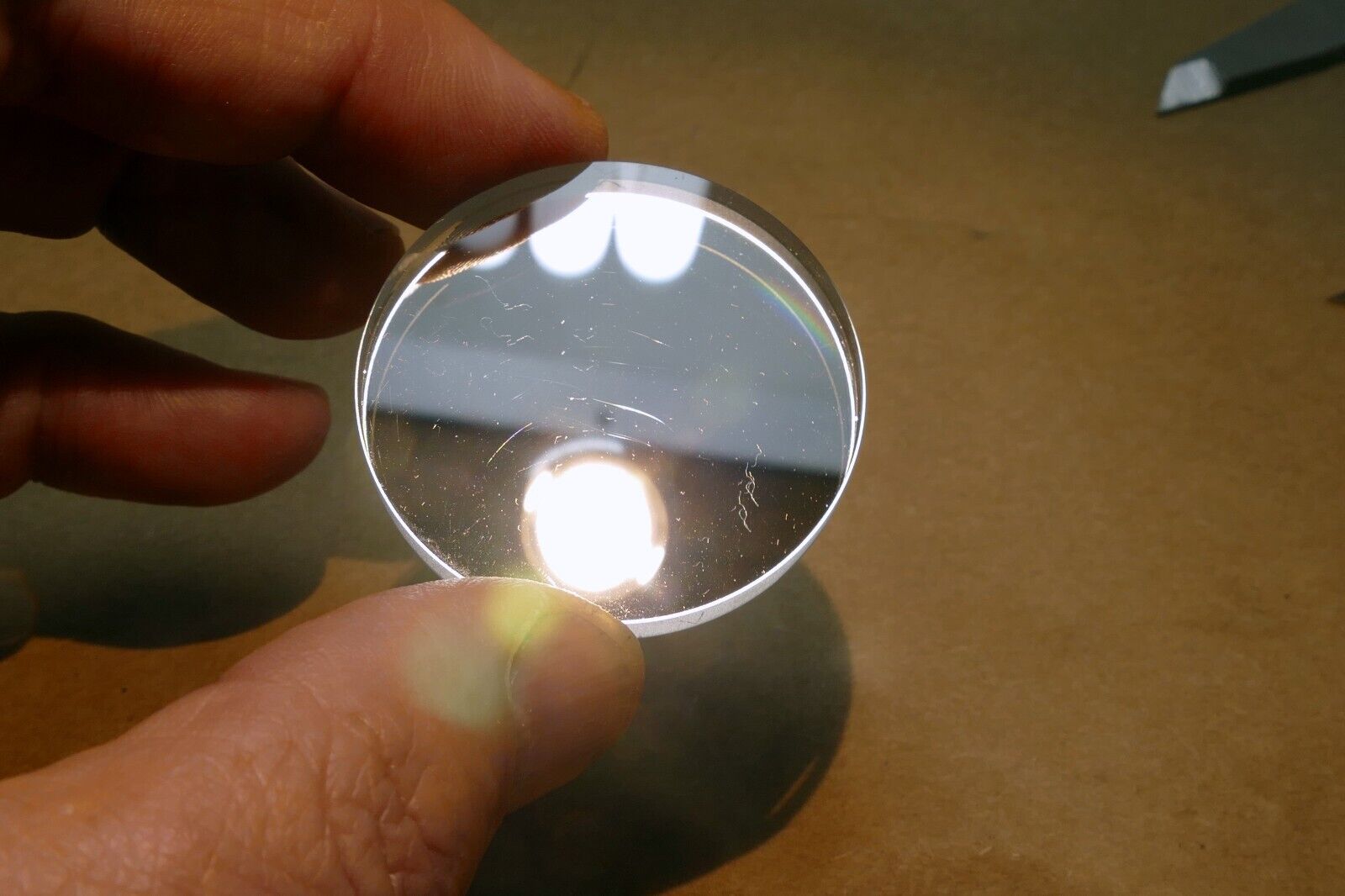 1.6" Diameter 0.2" thick First Surface Mirror Optical flat
