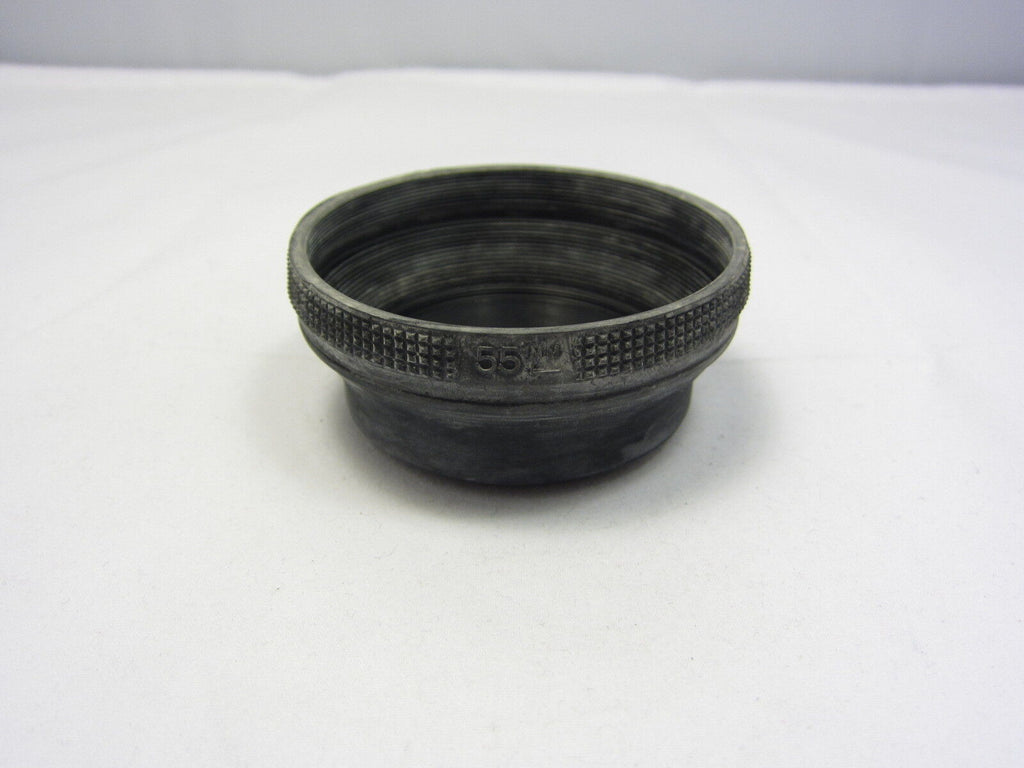Used Unknown Brand 55mm Collapsible Rubber screw in Lens Hood N102043