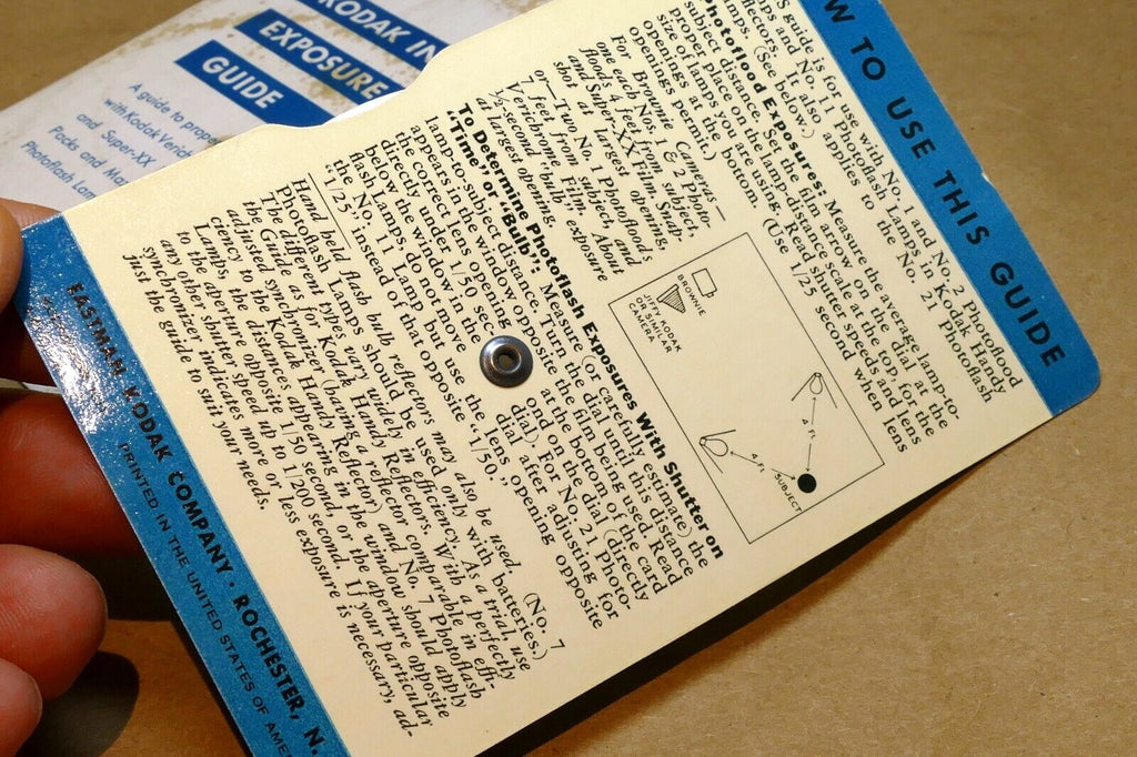 Kodak Indoor Exposure Guide 1211 Calculator Exposure Wheel Super-XX Panatomic