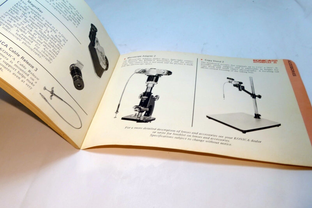 Konica Autoreflex T Camera Guide Booklet/Manual  English EN