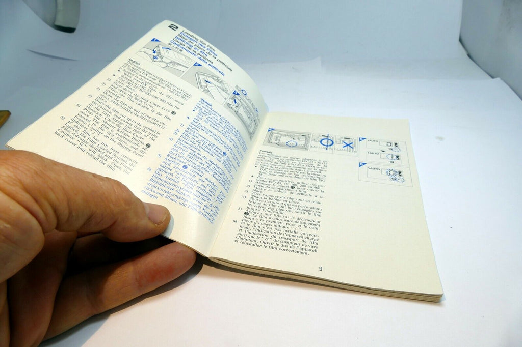 Konica Big Mini BM-201 Camera Guide Instruction Manual English Francais Espanol