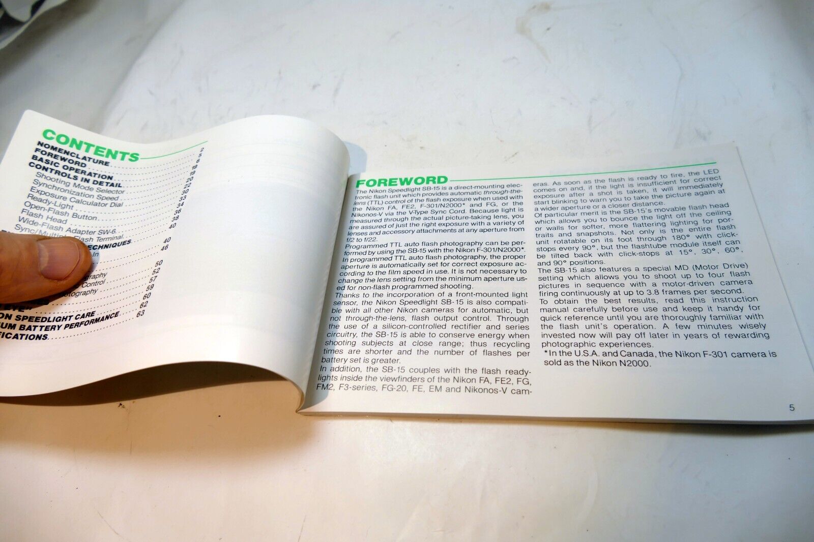 Nikon SB-15 Flash INSTRUCTION manual GUIDE English EN