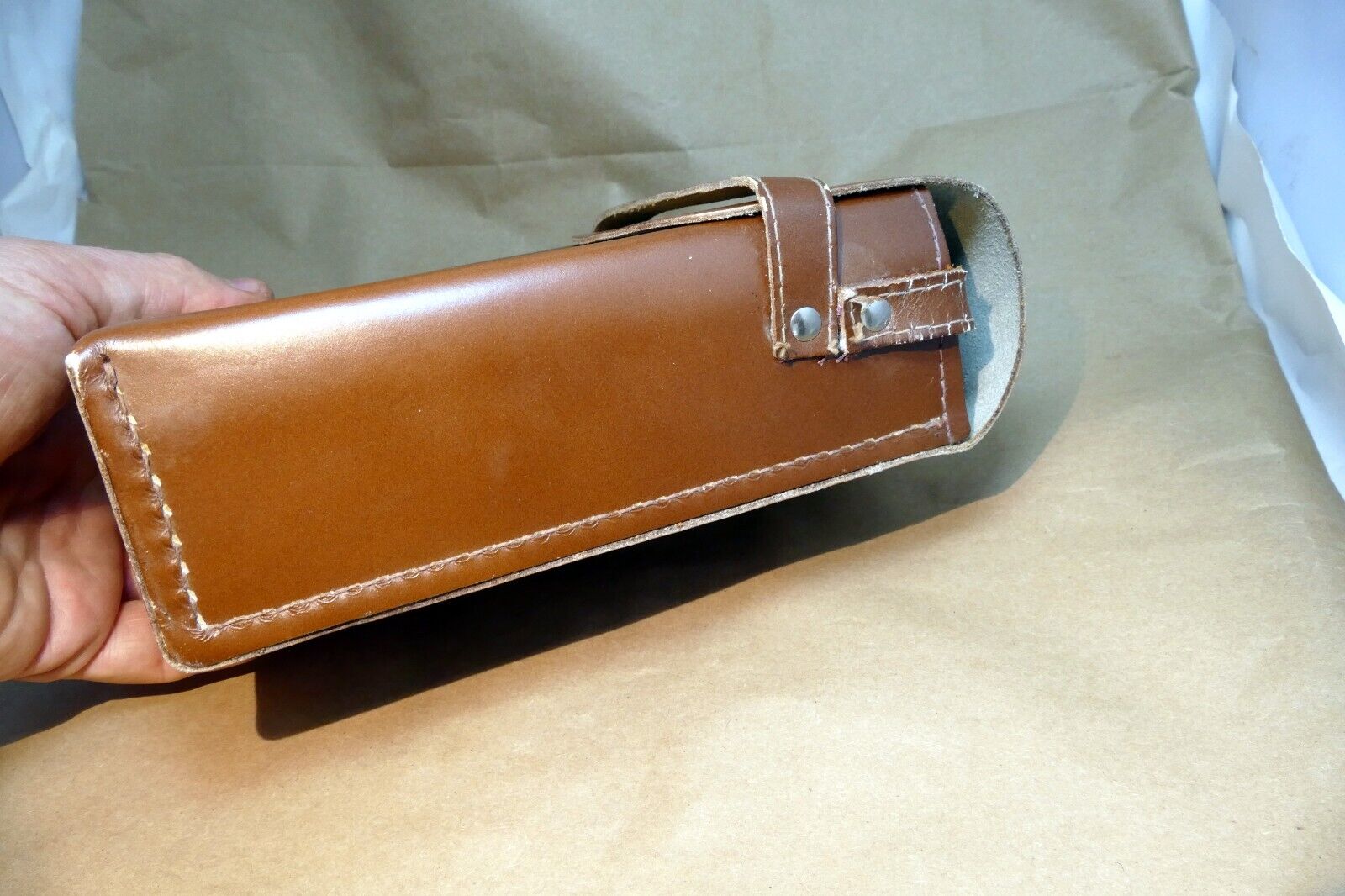 Top Grown Leather Camera Case for Kodak made in USA vintage messenger with strap