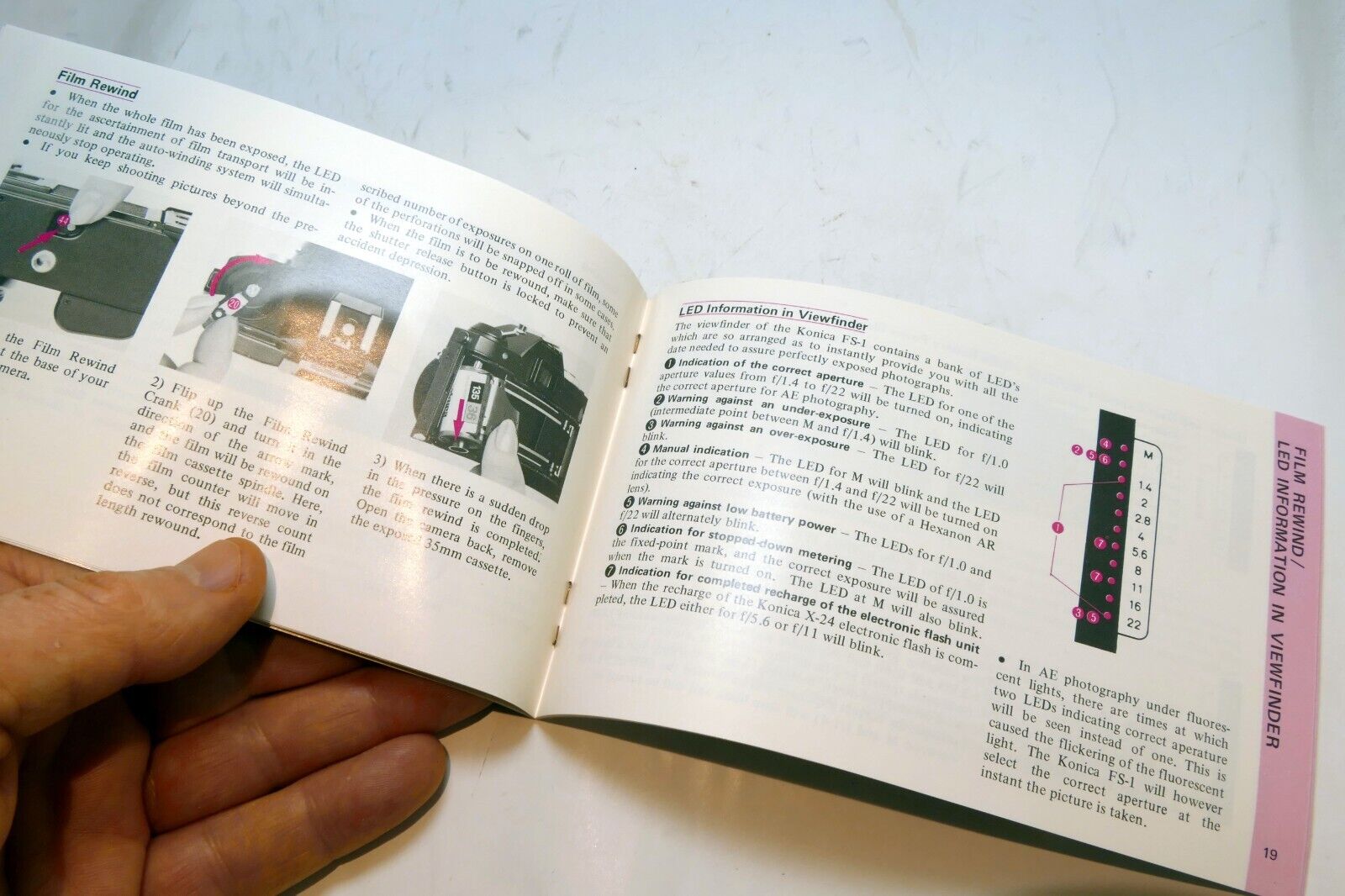 Konica FS-1 Camera guide instruction manual  1980