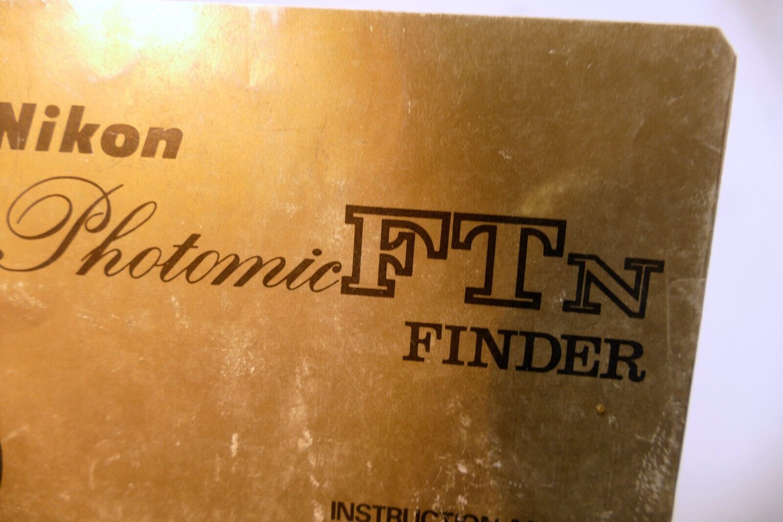 Nikon F FTN Photomic finder Metered Prism Instructions manual guide English EN