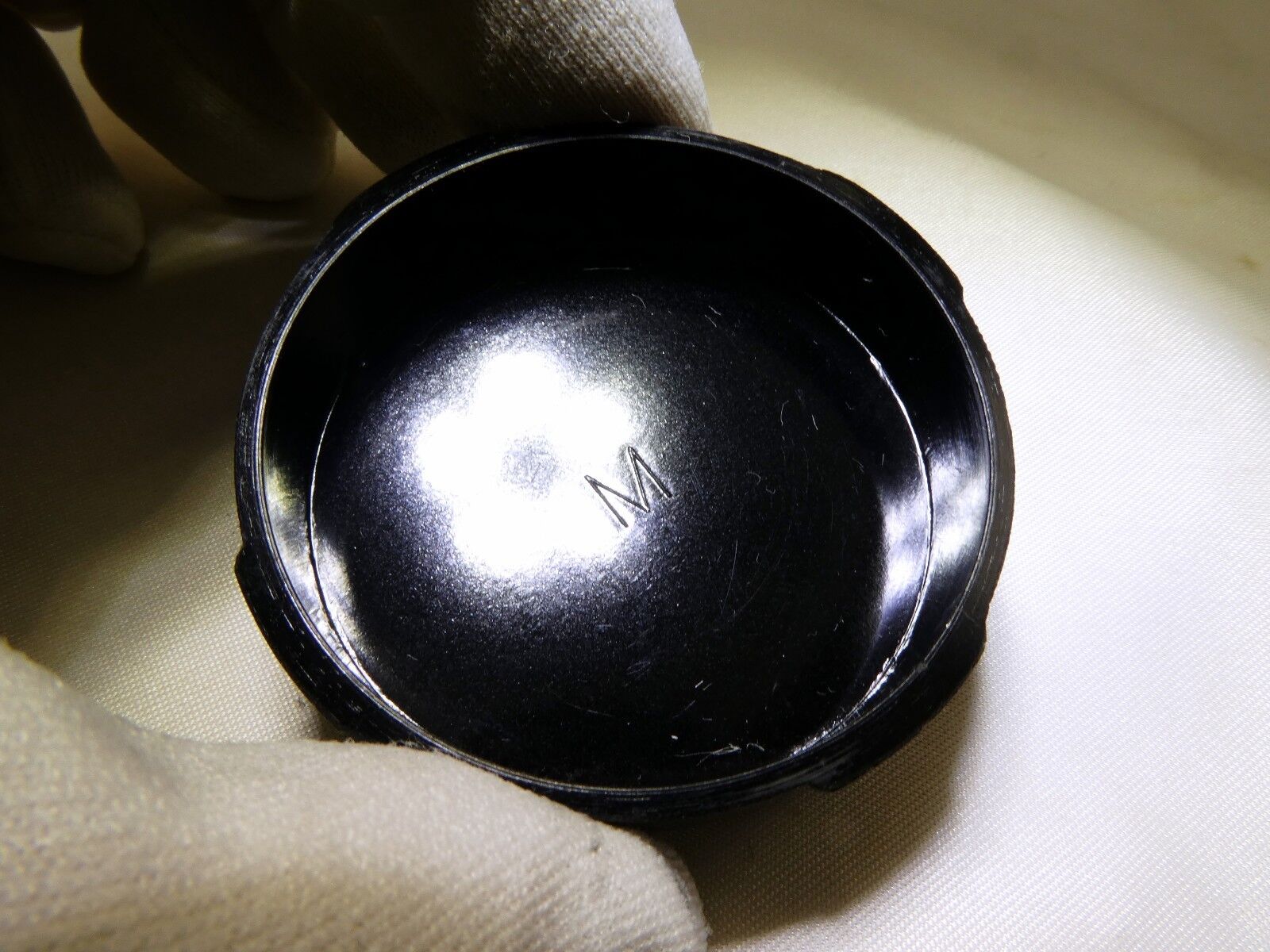 "M" vintage rangefinder Rear Lens Cap (unknown brand)