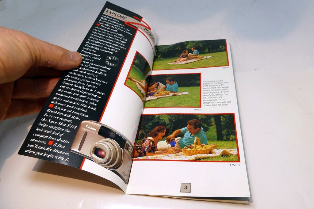 Canon Z115 Sure Shot Camera 35mm Brochure 1993 advertisement add