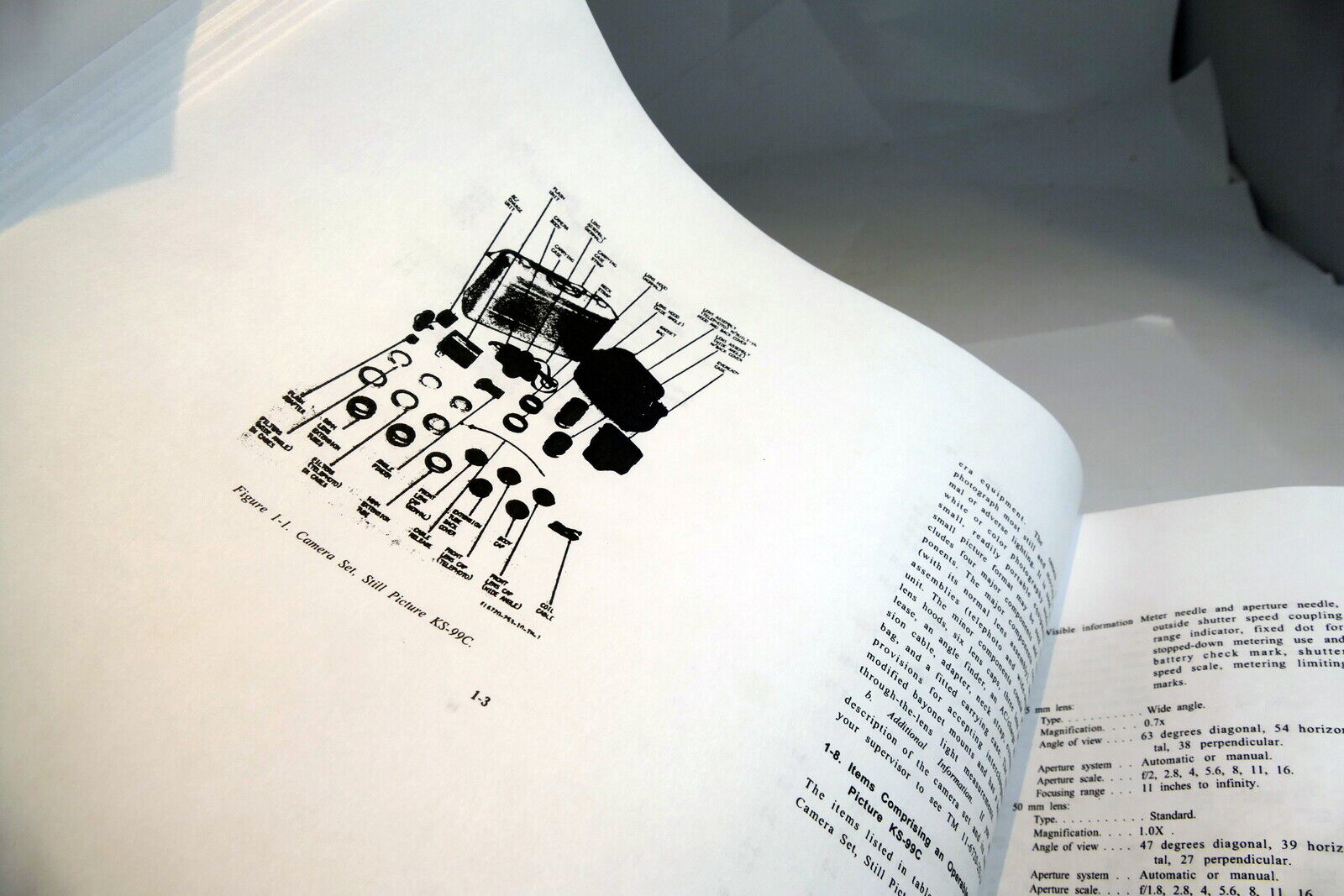 KS-99C F1 camera Operator's Technical Instructions manual Guide Dept. Army 1975