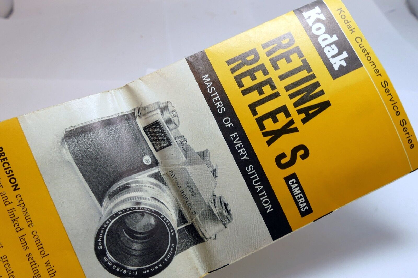Sales Brochure for Kodak Retina S camera Reflex 1960  English advertisement